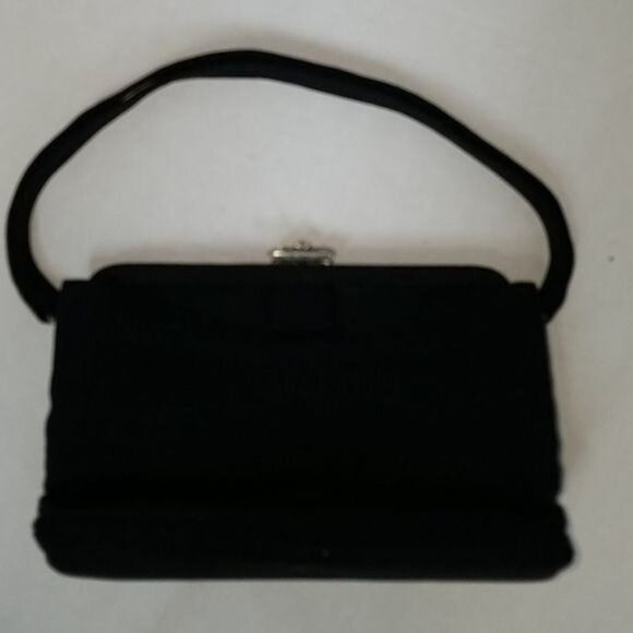 Vintage Bag Clutch Garay Framed Black Evening Cocktail Handbag WOMEN'S WOMAN'S - Picture 3 of 9